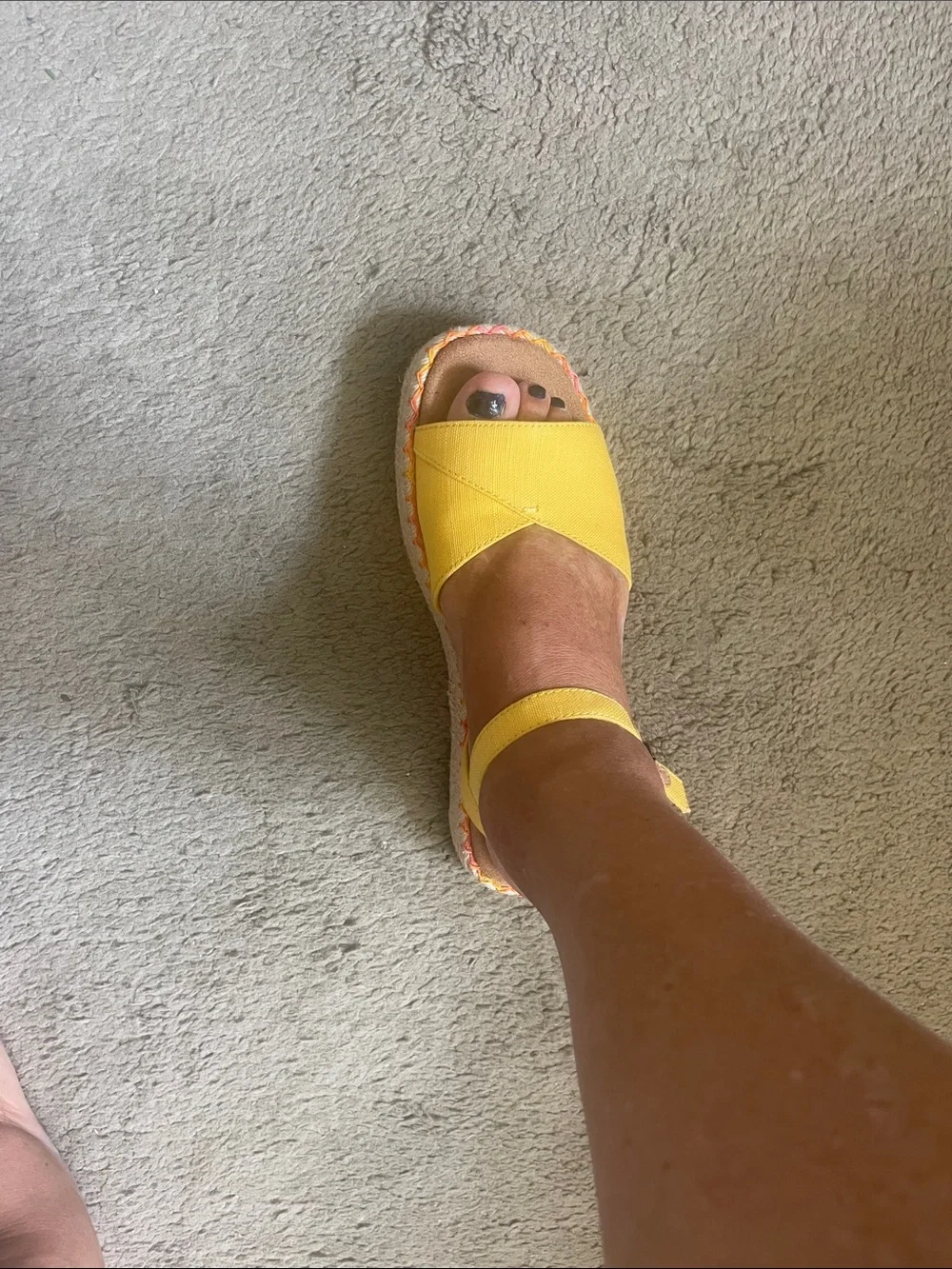 Tom’s Yellow Women's Ankle-Strap Espadrille Sandals - Size 9